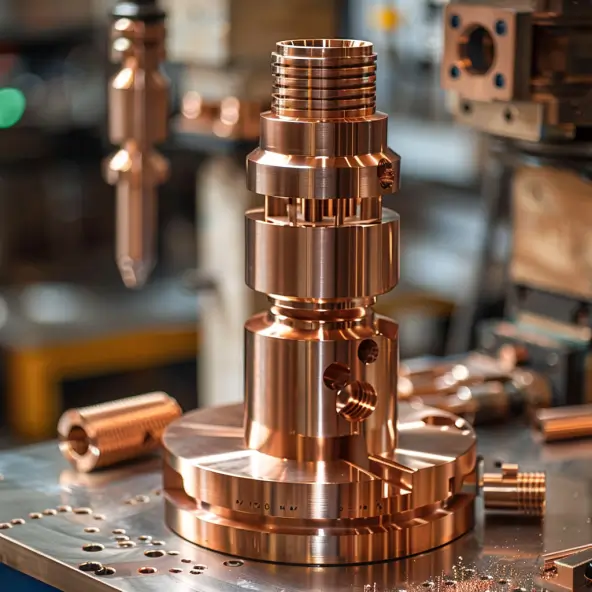 Copper cnc machined part