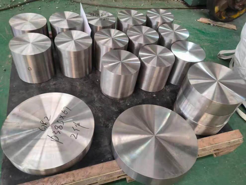 Titanium round block