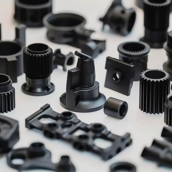 black abs cnc part